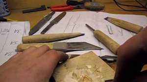 Стамеска полукруглая кованая из напильника (почти ложкорез)))