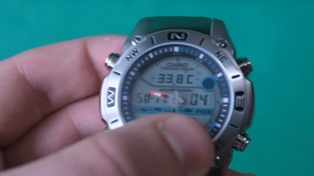 Casio AMW-702D-7A | Обзор и настройка рыболовных часов (на русском) | Купить со скидкой смотреть онлайн