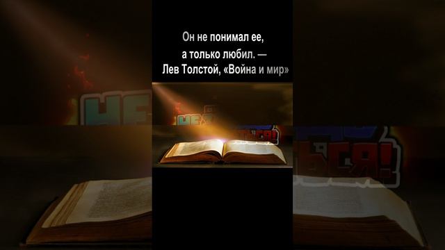 Он не понимал ее, а только любил. — Лев Толстой, «Война и мир»