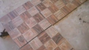 █ Как произвести укладку плитки, подиум кухни.