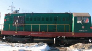 "Ретро-тепловоз!" Тепловоз ЧМЭ2-280 выполняет манёвр + запуск дизеля.