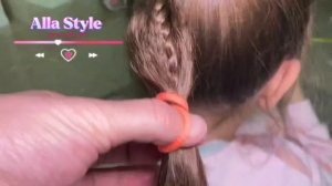 Быстрая причёска в школу. Красивая причёска с резинками. Причёски для девочек.