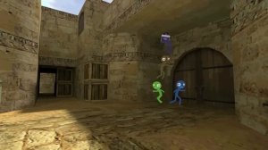 (Remastered) Counter-Strike 1.6 - de_dust2 (Zombie Server) - without loading screen - Animation