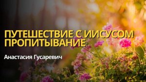 Путешествие с Иисусом. Пропитывание, Анастасия Гусаревич.