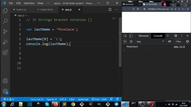 JavaScript Strings [ bracket notation ] | Deep Space