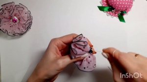 Пышные бантики из органзы в точку