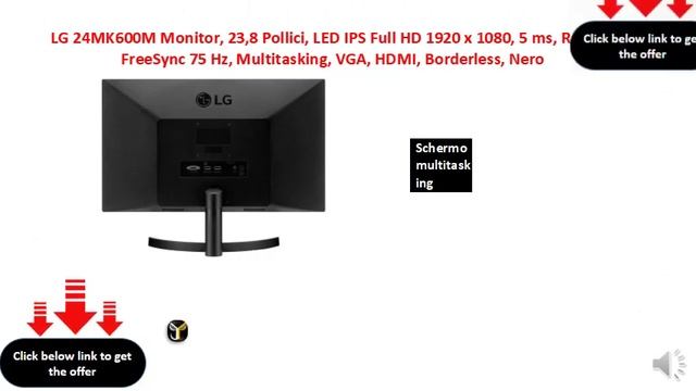 LG 24MK600M Monitor, 23,8 Pollici, LED IPS Full HD 1920 x 1080 смотреть онлайн