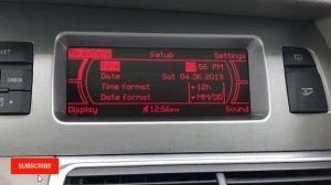 How to change clock time on Audi Q7 2007