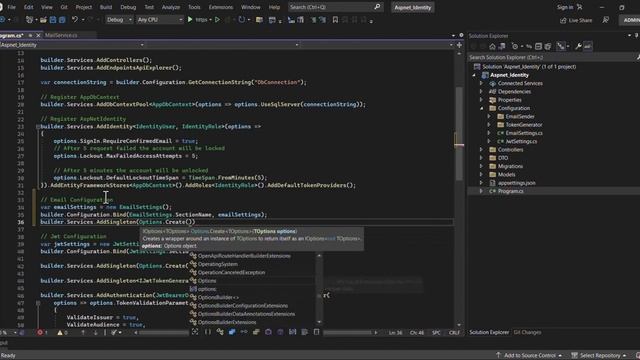 Complete guide Authentication using AspNet Identity and JWT token in .Net 7