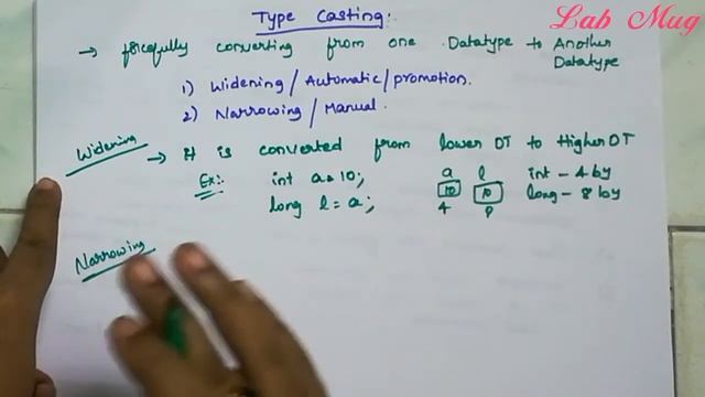 Type casting in java || 15 || JAVA COURSE in telugu