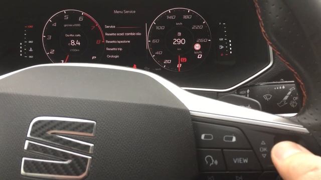 SEAT Tarraco 2.0 TSI 2019. How To Reset Oil And Inspection Light. Azzerare Service.