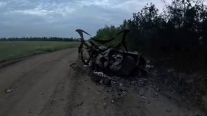 Уничтоженная американская БМП M2 «Брэдли» на запорожском направлении.