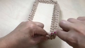 Ровные квадратные углы в прямоугольной корзинке из трикотажной пряжи!