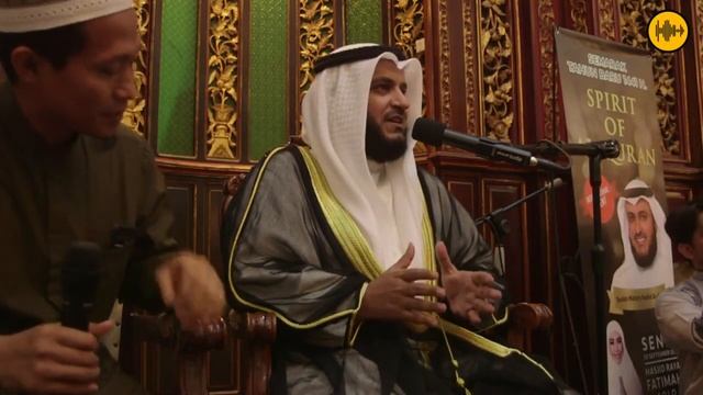 Мишари Рашид учит правильному чтению Суры аль Фатиха в Индонезии. Mishary Rashid поет нашид.