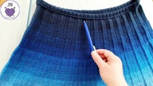 Юбка гофре. Вязание спицами