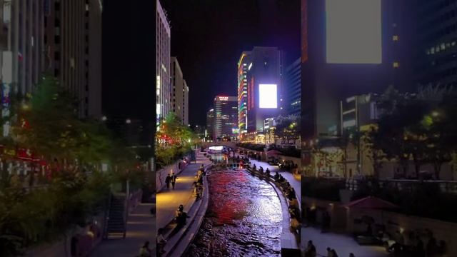 Beautiful Cheonggyecheon Stream shining in downtown Seoul on Friday Night?|Glimpse of Korea
