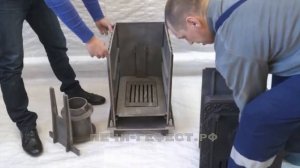 Печь буржуйка чугунная под казан Гефест