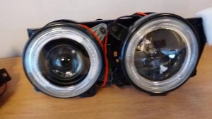 Обзор тюнинг оптика BMW E32 E34 LPBM60 фары БМВ е34 е32