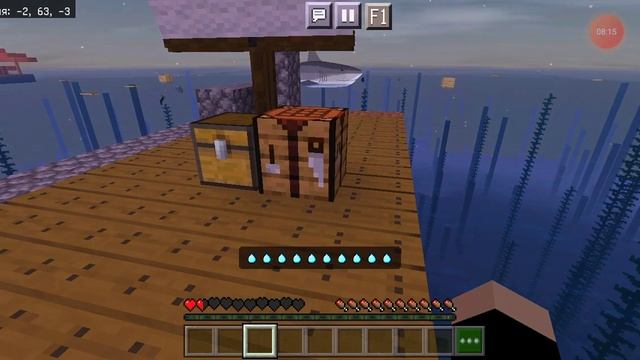 Выживание и обзор на карту "Выживание на плоту" Майнкрафт. не выжил. смотреть онлайн