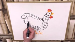 Как просто нарисовать иллюстрацию |Курочка Ряба| Легко | Для малышей 4+
