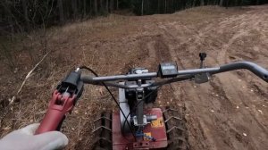 Мотоблок МКМ 3 ПАХАРЬ.  Тест-драйв с прицепом.