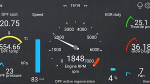 DPF normal regeneration recorded - Volvo D3 2012 + Car Scanner app  #DPF #OBD #CarScannerPRO