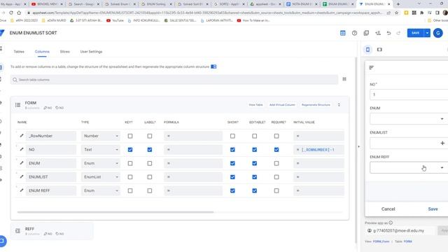 APPSHEET: ENUM ENUMLIST SORT смотреть онлайн