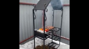 Мангал с крышей