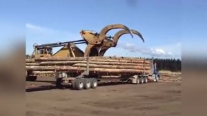 Супер техника, погрузчики для бревен