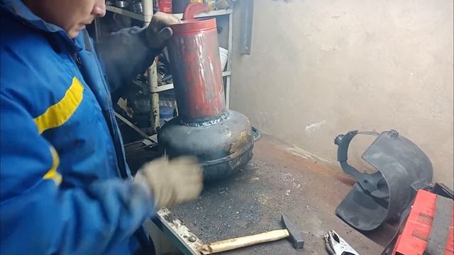 ПЕЧЬ для гаража из ВОДОНАГРЕВАТЕЛЕЙ, ТАКОГО еще не делал НИКТО!