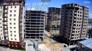 Башенный кран КБ-100.3А. Строительство 13-ти этажных жилых домов
