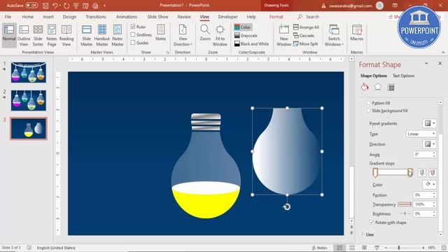Light Bulb infographic slide design in PowerPoint/Idea Infographic Slide