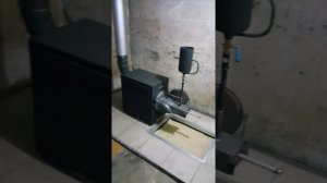 Печь на отработке: капельница+заводская печь ТЕРМОФОР :)