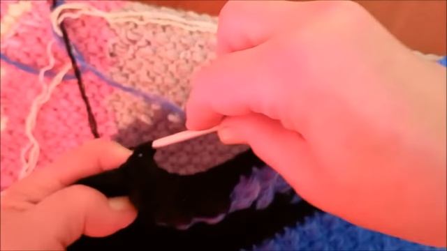 ВЯЖУ красивый КОВРИК крючком из остатков пряжи (утилизация остатков) МК...Часть 1