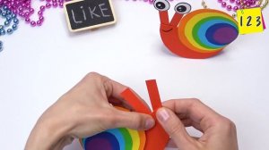 Rainbow paper snail | Moving paper TOYS | Easy paper crafts