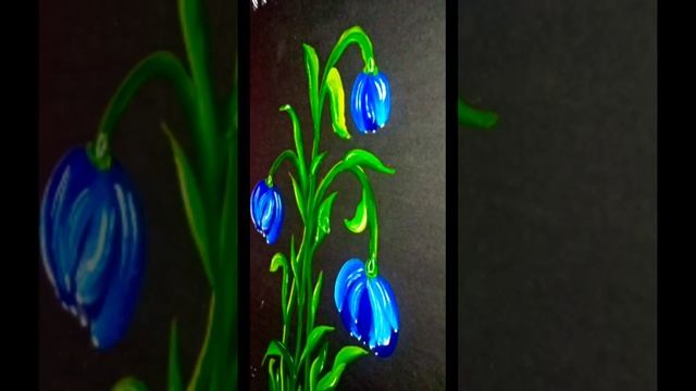 Easy one stroke flowers paint#youtubeshorts #shorts #great #viralvideo #drawing #art #flowerpaintin