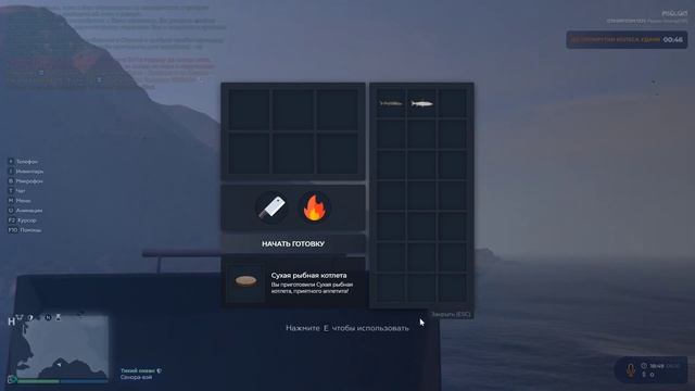 GTA 5 RP жарим рыбу на рыбалке