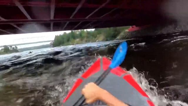 Порог в Лосево на пакрафте пройден