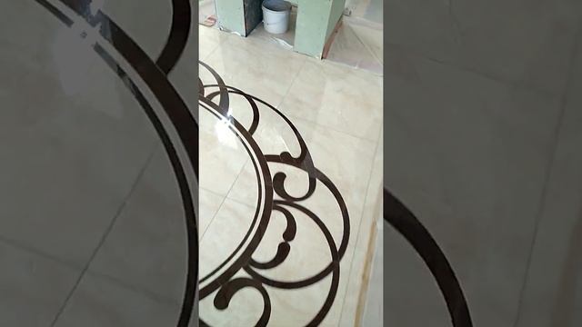укладка пано из керамогранитной плитки.