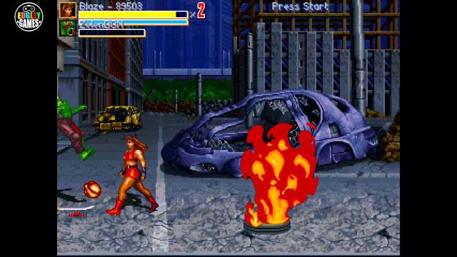 Streets of Rage: Zombies - Gameplay with Blaze Fielding (OpenBOR)