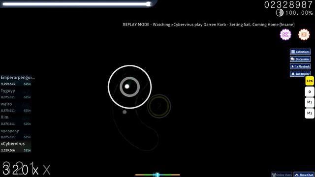 osu! - Darren Korb - Setting Sail, Coming Home [Insane] +HD,NC | SS смотреть онлайн