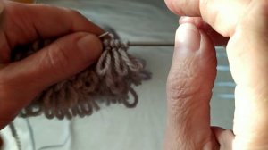 Вязаный мех спицами.