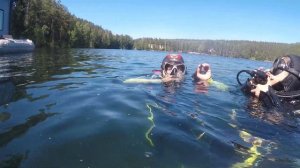 Дайвинг на озере Длинное (Семиозерье).  Группа из Китая в рамках курса NDL DIVER.