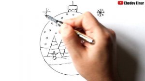 Как нарисовать Ёлочную игрушку