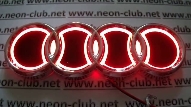 Audi parts and accessories Badge 5D style emblem of Audi lights car, logo sticker with red light смотреть онлайн