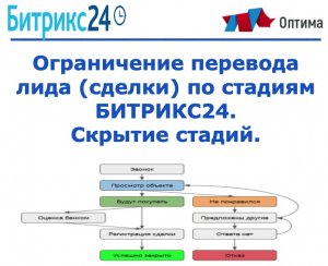 Ограничение перевода лида (сделки) по стадиям в CRM Битрикс24. Скрытие стадий (Тунеллирование)