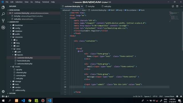 Laravel Advanced #4 concat form
