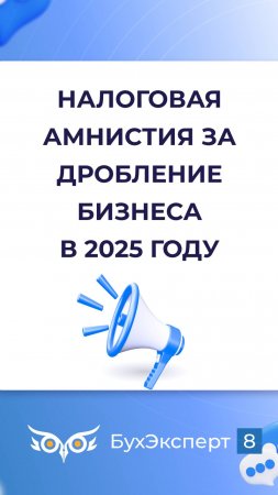 Налоговая амнистия за дробление бизнеса в 2024 году