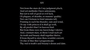 Sonnet 14 by William Shakespeare: A Poetry Reading