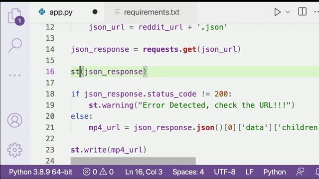 Reddit Video Downloader in Python Tutorial with Streamlit - End-to-End App Deployment смотреть онлайн